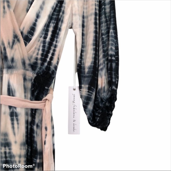 NEW W/ Tags!! Young Fabulous and Broke Jillian Faux Wrap Dress, S - Picture 5 of 11
